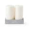 12 Packs: 2 ct. (24 total) White Pillar Candle Pair by Ashland®